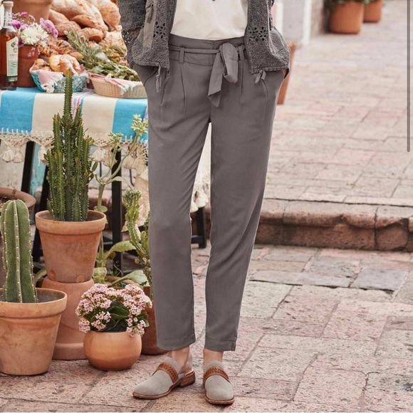 Sundance Catalog Derian Tie Waist Pants - Picture 1 of 7